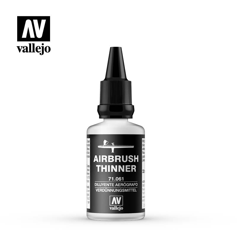 Vallejo Thinner airbrush thinner bottle for thinning paints and varnishes with smooth, even application and coverage