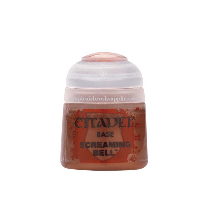 Citadel Base Screaming Bell paint with high pigment load offers rich, matte coverage for classic base coating.