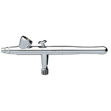 Iwata Revolution HP-BR Gravity Feed Airbrush with chrome finish, designed for precise art and model detailing tasks.