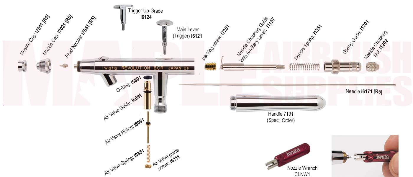 iwata Revolution HP-BCR Replacement Parts