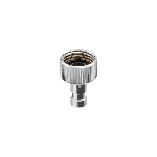 104064 Male Quick Disconnect Chrome for Harder & Steenbeck airbrushes with 1/8" male thread, enables quick airbrush switching.