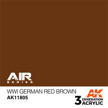 AK Air WWI German Red Brown acrylic paint for accurate WWI aircraft model detailing by AK Interactive.