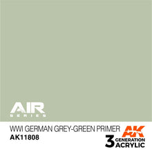 AK Air WWI German Grey-Green Primer showcasing the muted grey-green primer color for brush and airbrush use.
