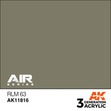 AK Air RLM 63 acrylic paint swatch showing smooth, vivid RLM 63 color for model aircraft and dioramas.