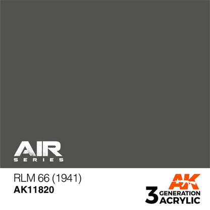 AK Air RLM 66 (1941) shows authentic 1941 German aircraft blue-gray acrylic paint with improved durability.