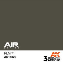 AK Air RLM 71 features fast-drying, weather-resistant acrylic paint with vibrant coverage for models and vehicles.
