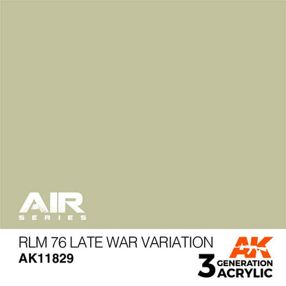 AK Air RLM 76 Late War Variation high-quality acrylic paint for WWII German aircraft modeling and weathering.