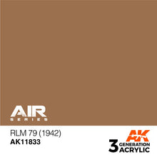 AK Air RLM 79 (1942) accurate 3rd Gen acrylic paint by AK Interactive for realistic Luftwaffe scale modeling projects.