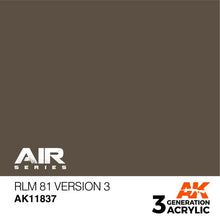 AK Air RLM 81 Version 3 acrylic paint swatch showing accurate RLM 81 color for realistic model recreations.