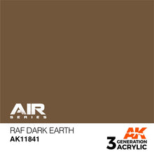AK Air RAF Dark Earth acrylic paint swatch by AK Interactive with matte finish for authentic WWII aircraft models.