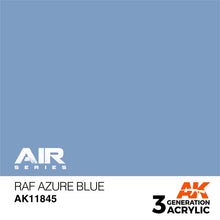 AK Air RAF Azure Blue acrylic paint swatch showing rich, opaque azure blue color for modeling and hobby projects.