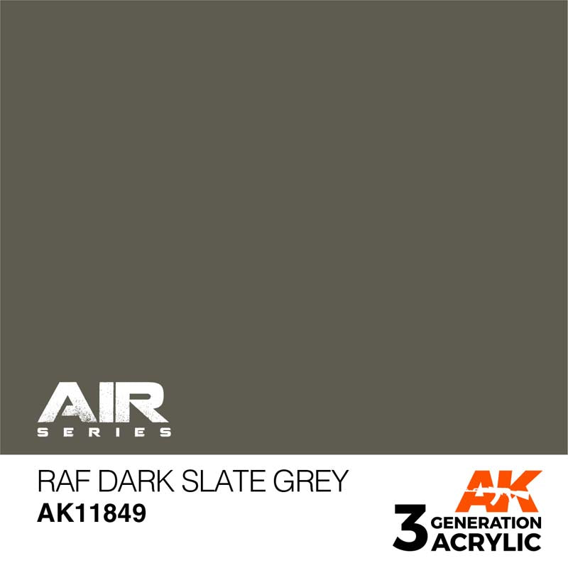 AK Air RAF Dark Slate Grey in a historically accurate grey shade for Royal Air Force modeling and detailing precision.
