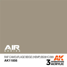 AK Air RAF Camouflage Beige (Hemp) BS381C/389 high-quality acrylic paint for authentic WW2 model finishes.