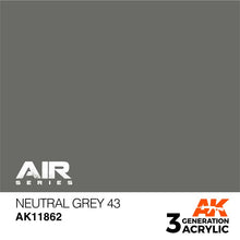 AK Air Neutral Grey 43 acrylic paint offers fast-drying, superior coverage for realistic modeling and miniatures.