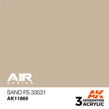 AK Air Sand FS 33531 acrylic paint for model painting with detailed finish and long-lasting realism using 3rd gen technology.