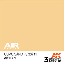AK Air USMC Sand FS 33711 acrylic paint by AK Interactive, premium matte finish for detailed model painting.