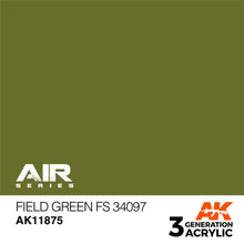 AK Air Field Green FS 34097 acrylic paint by AK Interactive for realistic military model finishes and durability.