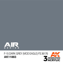 AK Air F-15 Dark Grey (Mod Eagle) FS 36176 acrylic paint with realistic finish for scale modelling.