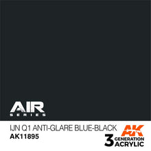AK Air IJN Q1 Anti-Glare Blue-Black matte acrylic paint for model ships with anti-glare finish by AK Interactive.