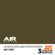 AK Air IJN M3 (N) Nakajima Interior Green premium acrylic paint for accurate model finishing and airbrushing.