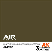 AK Air IJA #7 Ohryuko Nana Go Shoku (Olive Brown) high-precision acrylic paint for realistic military model aging.