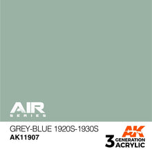 AK Air Grey-Blue 1920s-1930s premium acrylic paint for brush and airbrush with optimal coverage and intensity.