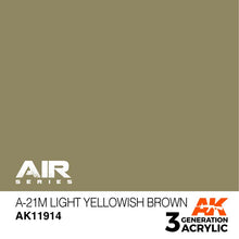 AK Air A-21m Light Yellowish Brown acrylic paint for modeling with high-quality pigments and vibrant, long-lasting finish.