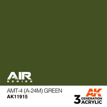 AK Air AMT-4 (A-24m) Green acrylic paint for military modeling with quick drying and realistic camouflage finish.