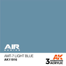 AK Air AMT-7 Light Blue acrylic paint for model kits with vivid color, water-soluble and easy application.