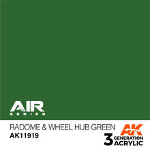 AK Air Radome & Wheel Hub Green by AK Interactive 3rd Gen offers fine finish and excellent coverage for aircraft models.