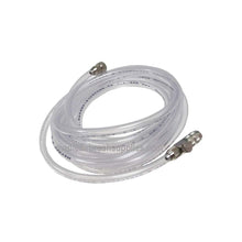123983 Clear Airbrush Hose with Air-Valve 7.5' clear PVC hose with 1/8" female compressor connector and quick coupling valve.