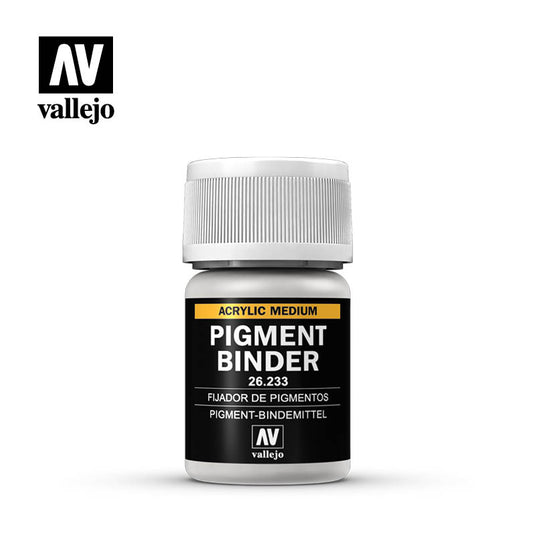 Vallejo Pigment Binder 35ml acrylic medium for pigments with slow drying and matt finish ideal for vibrant colors.