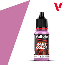 Vallejo Game Color Squid Pink 18ml bottle with vibrant pink paint for miniature and model painting projects.