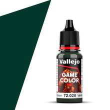 Vallejo Game Color Dark Green 72028 18ml bottle with rich dark green acrylic paint for miniature and model painting.