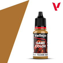 Vallejo Game Color Plague Brown 72039 18ml bottle of acrylic paint for miniature and model painting.