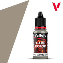 Vallejo Game Color Stonewall Grey 72049 18ml bottle with matte grey paint for miniatures and models.