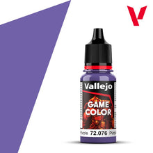 Vallejo Game Color Alien Purple 72076 18ml bottle of vivid purple acrylic paint for miniature and model painting.