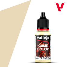 Vallejo Game Color Elfic Flesh 72098 18ml bottle with creamy beige paint for miniature and model painting.