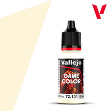 Vallejo Game Color Off White 18ml bottle with detailed label for miniature painting and modeling.