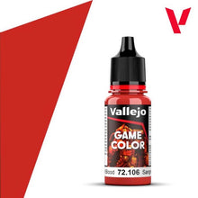 Vallejo Game Color Scarlett Red 72106 18ml bottle of acrylic paint for miniatures and models.