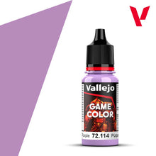 Vallejo Game Color Lustful Purple paint bottle 18ml with vibrant purple shade for miniature and model painting.