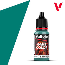 Vallejo Game Color Aquamarine 72119 18ml bottle of acrylic paint for miniature and model painting.