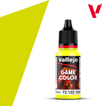 Vallejo Game Color Bile Green 72122 18ml bottle with bright green paint for miniature painting and modeling tasks