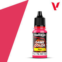 Vallejo Game Color Fluo Red fluorescent paint bottle 18ml for miniature and model painting.