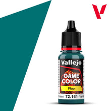Vallejo Game Color Fluo Cold Green fluorescent acrylic paint bottle 18ml for miniature painting