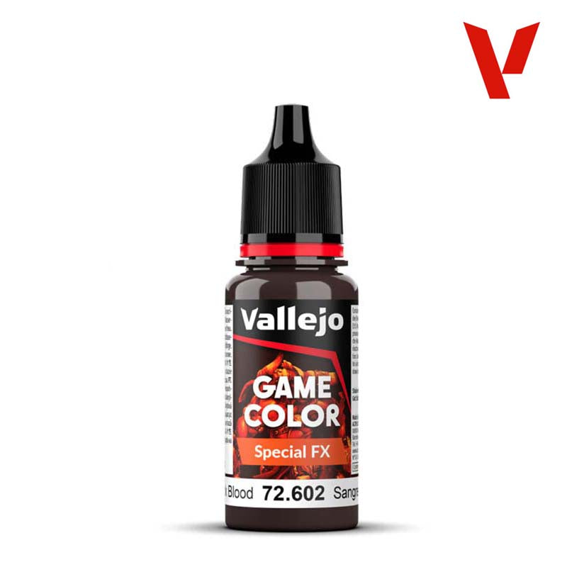 Vallejo Special FX Thick Blood 18ml bottle of game color paint for special effects and realistic blood textures.