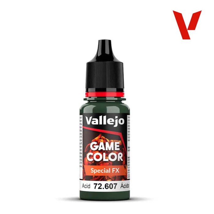Colore Acrilico Vallejo Game Color Special FX 72607 Acid, 18ml, Per Modellismo E Miniature, Effetto Acido/lava