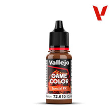 Vallejo Special FX Galvanic Corrosion 18ml bottle with detailed paint label for miniature modeling effects.