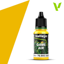 Vallejo Game Air Moon Yellow acrylic airbrush paint for fantasy, wargames, and sci-fi model figures.