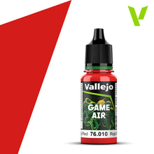 Vallejo Game Air Bloody Red acrylic airbrush paint bottle for fantasy and war-game miniatures with matte finish